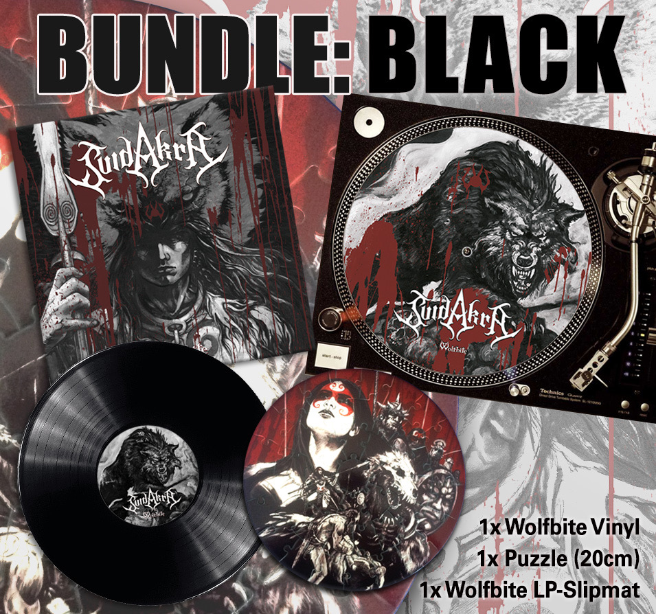 SUIDAKRA - Wolfbite Ltd BLACK VINYL - Slipmat BUNDLE